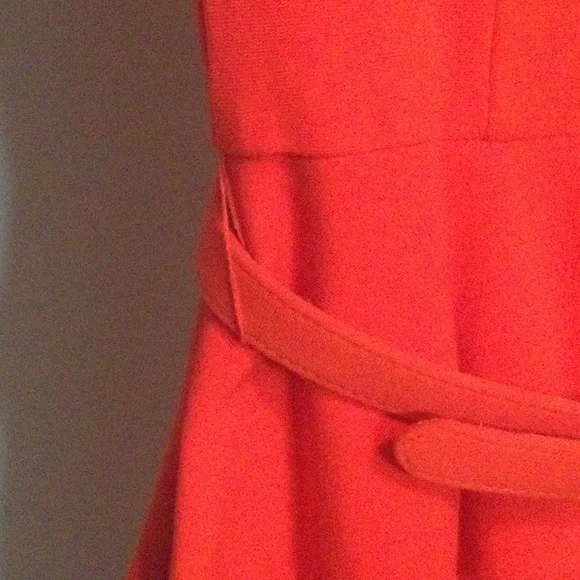 Cache Orange Peplum Dress, Size 2, with Belt - Picture 6 of 10